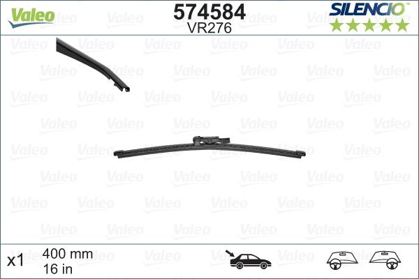 Valeo 574584 - Wiper Blade www.autospares.lv