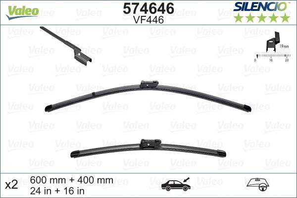 Valeo 574646 - Щетка стеклоочистителя www.autospares.lv