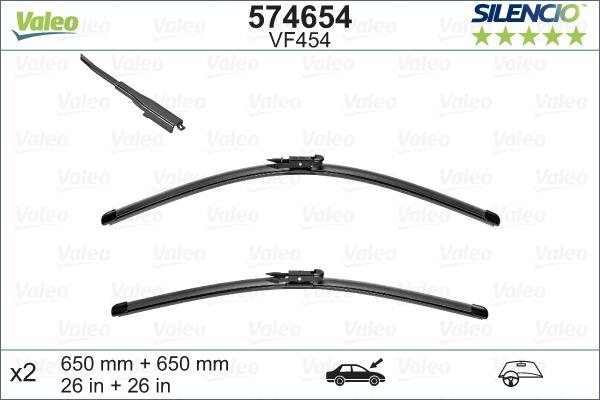 Valeo 574654 - Щетка стеклоочистителя www.autospares.lv