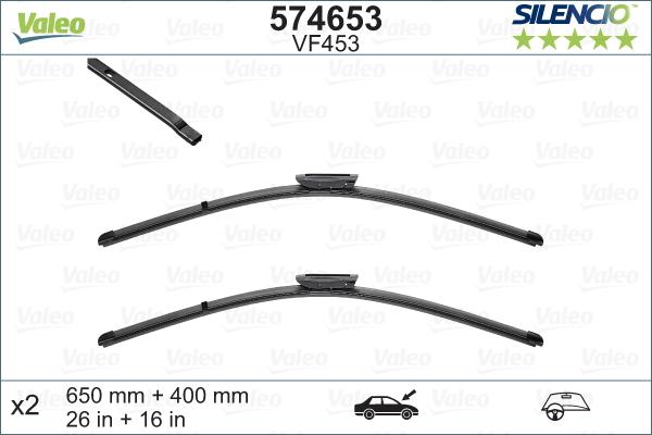 Valeo 574653 - Wiper Blade www.autospares.lv