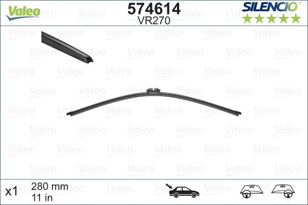 Valeo 574614 - Stikla tīrītāja slotiņa autospares.lv