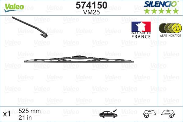 Valeo 574150 - Wiper Blade www.autospares.lv