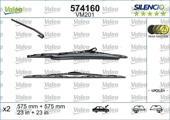 Valeo 574160 - Stikla tīrītāja slotiņa autospares.lv