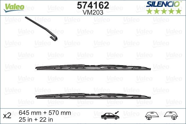 Valeo 574162 - Wiper Blade www.autospares.lv