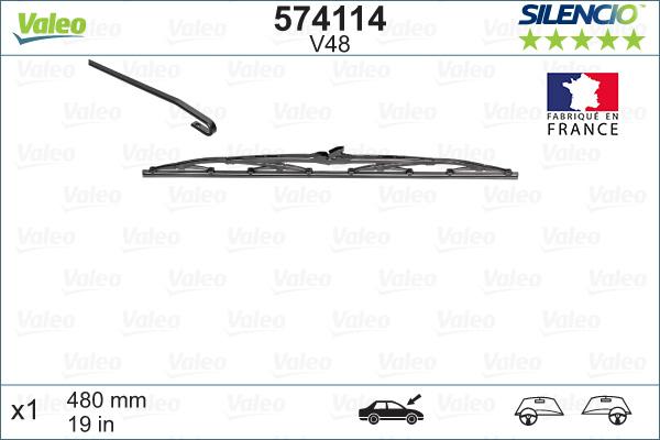 Valeo 574114 - Wiper Blade www.autospares.lv