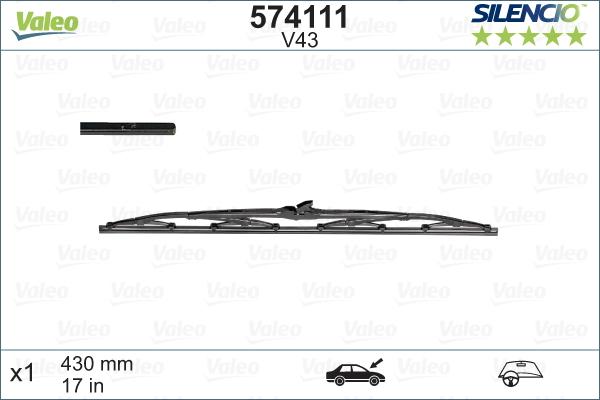 Valeo 574111 - Wiper Blade www.autospares.lv