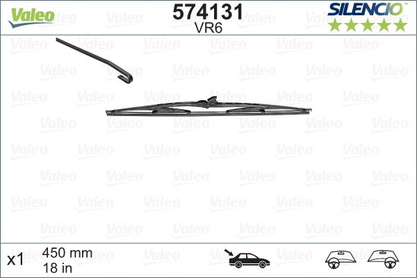 Valeo 574131 - Wiper Blade www.autospares.lv