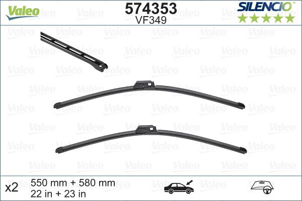 Valeo 574353 - Wiper Blade www.autospares.lv