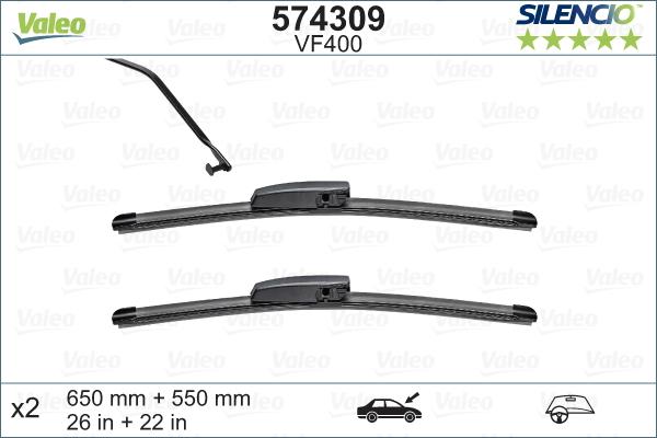 Valeo 574309 - Wiper Blade www.autospares.lv