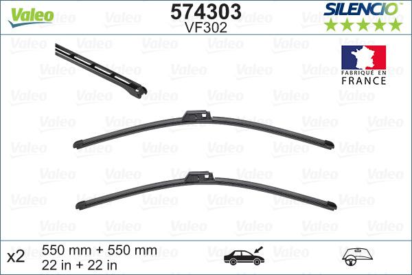 Valeo 574303 - Wiper Blade www.autospares.lv