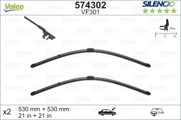 Valeo 574302 - Wiper Blade www.autospares.lv