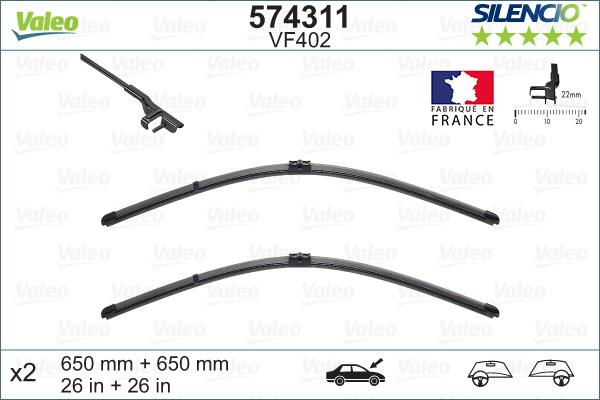 Valeo 574311 - Wiper Blade www.autospares.lv