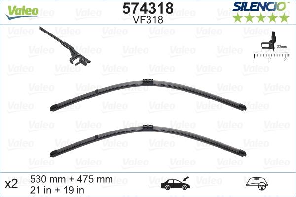 Valeo 574318 - Wiper Blade www.autospares.lv