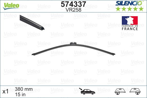 Valeo 574337 - Wiper Blade www.autospares.lv