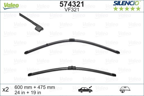 Valeo 574321 - Wiper Blade www.autospares.lv