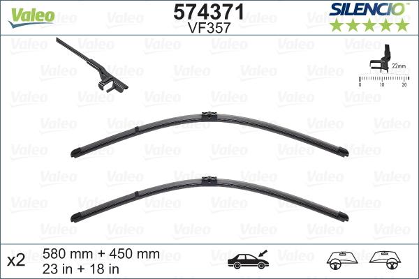 Valeo 574371 - Wiper Blade www.autospares.lv