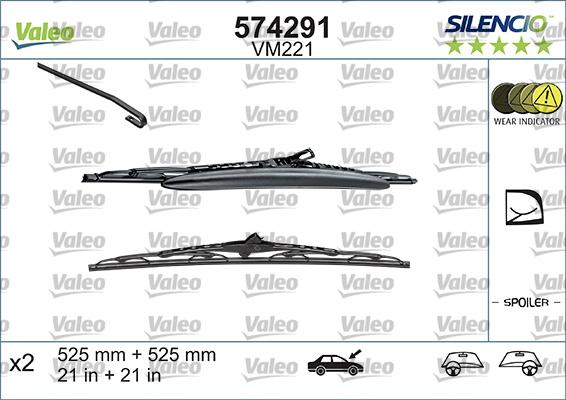 Valeo 574291 - Щетка стеклоочистителя www.autospares.lv