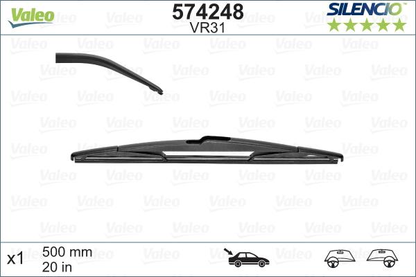 Valeo 574248 - Wiper Blade www.autospares.lv