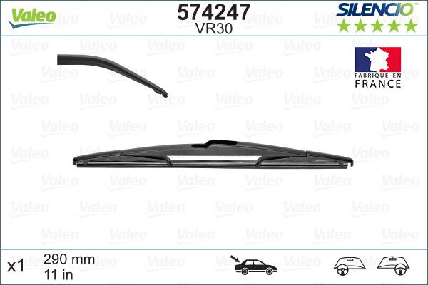 Valeo 574247 - Wiper Blade www.autospares.lv