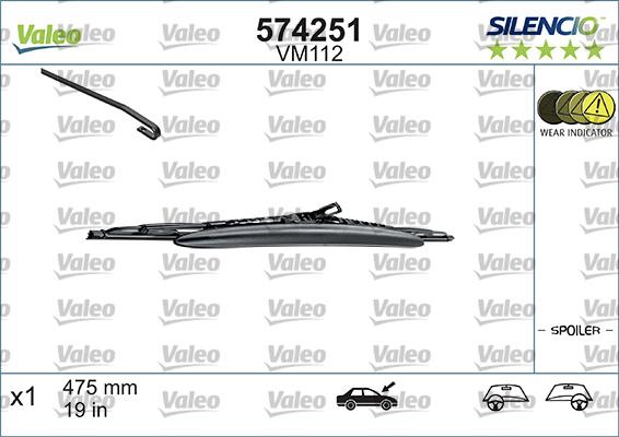 Valeo 574251 - Stikla tīrītāja slotiņa autospares.lv