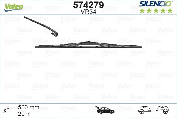 Valeo 574279 - Wiper Blade www.autospares.lv