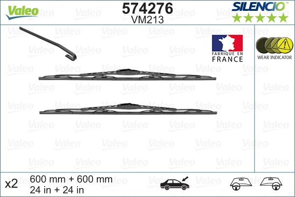 Valeo 574276 - Wiper Blade www.autospares.lv