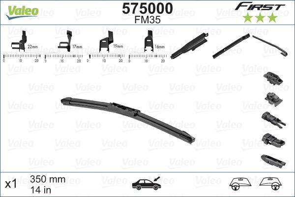 Valeo 575000 - Stikla tīrītāja slotiņa autospares.lv