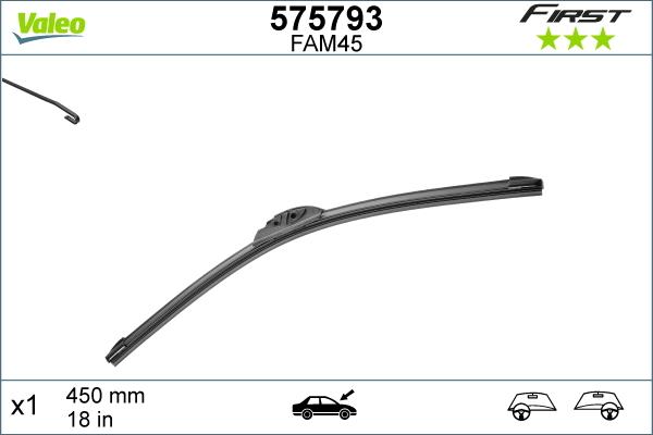 Valeo 575793 - Wiper Blade www.autospares.lv