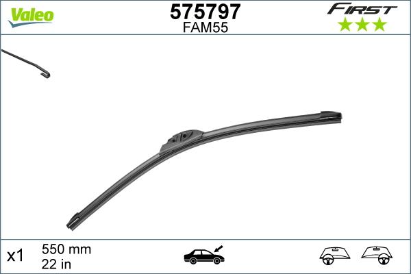 Valeo 575797 - Wiper Blade www.autospares.lv