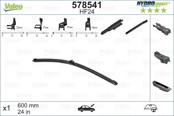 Valeo 578541 - Stikla tīrītāja slotiņa autospares.lv