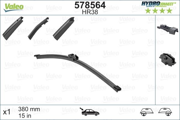 Valeo 578564 - Wiper Blade www.autospares.lv