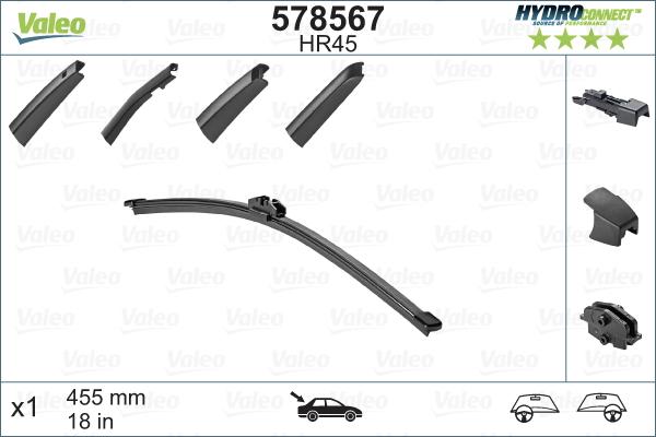 Valeo 578567 - Stikla tīrītāja slotiņa autospares.lv