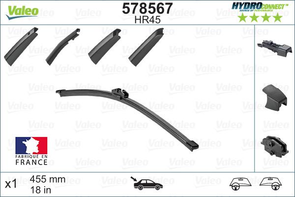 Valeo 578567 - Stikla tīrītāja slotiņa autospares.lv