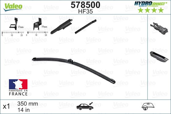 Valeo 578500 - Wiper Blade www.autospares.lv