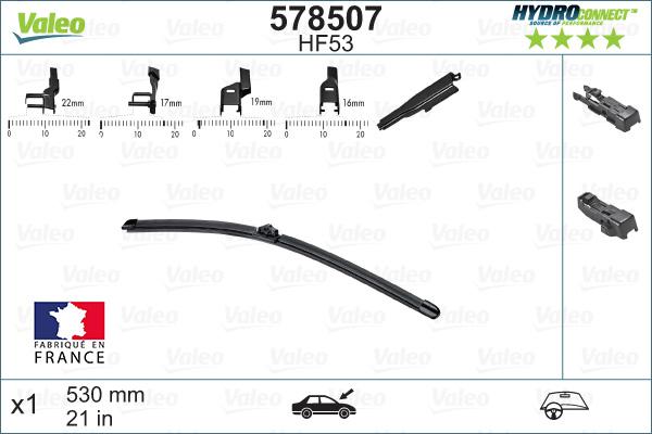 Valeo 578507 - Stikla tīrītāja slotiņa autospares.lv