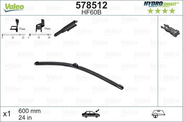 Valeo 578512 - Wiper Blade www.autospares.lv