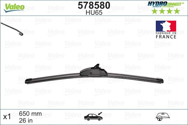 Valeo 578580 - Щетка стеклоочистителя www.autospares.lv