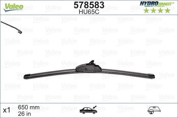 Valeo 578583 - Щетка стеклоочистителя www.autospares.lv