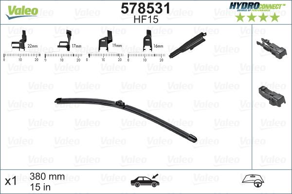 Valeo 578531 - Stikla tīrītāja slotiņa autospares.lv