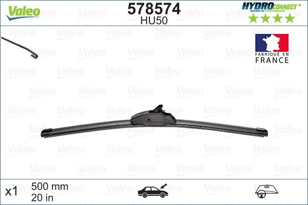 Valeo 578574 - Щетка стеклоочистителя www.autospares.lv