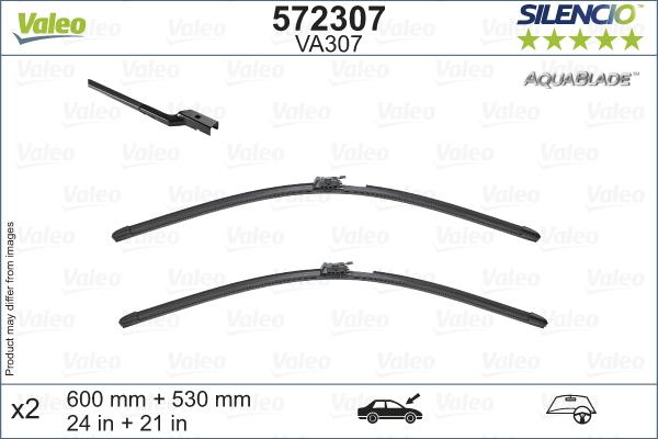 Valeo 572307 - Stikla tīrītāja slotiņa autospares.lv