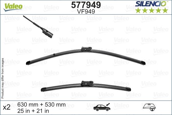 Valeo 577949 - Щетка стеклоочистителя www.autospares.lv