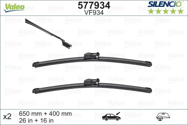 Valeo 577934 - Щетка стеклоочистителя www.autospares.lv