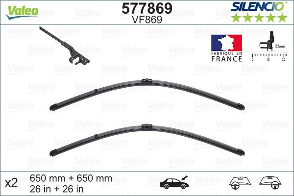 Valeo 577869 - Wiper Blade www.autospares.lv