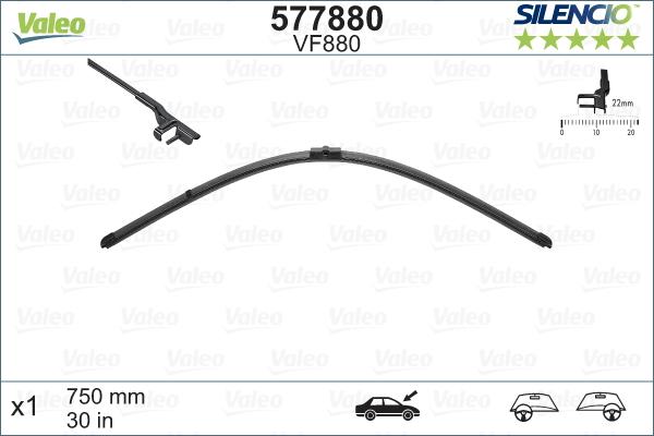 Valeo 577880 - Щетка стеклоочистителя www.autospares.lv