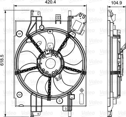 Valeo 696550 - Ventilators, Motora dzesēšanas sistēma www.autospares.lv