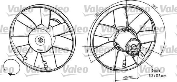 Valeo 696041 - Ventilators, Motora dzesēšanas sistēma www.autospares.lv