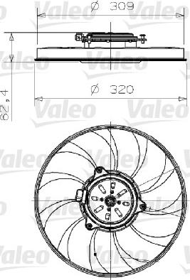 Valeo 696001 - Ventilators, Motora dzesēšanas sistēma www.autospares.lv