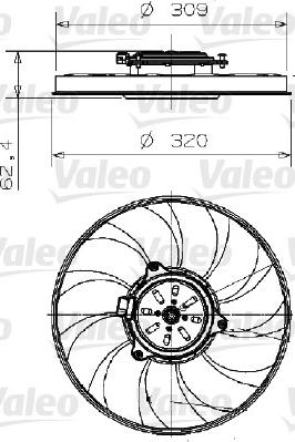 Valeo 696003 - Ventilators, Motora dzesēšanas sistēma www.autospares.lv