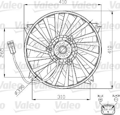 Valeo 696140 - Ventilators, Motora dzesēšanas sistēma www.autospares.lv